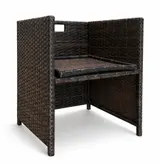Gartenmöbelset 4 teilig Braun Rattan Outdoor Gartenlounge Balkonset Polyrattan – Bild 5