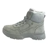 Damen Stiefeletten Winterboots Stiefel Sneaker Gefüttert Winterschuhe Warm Grau – Bild 5