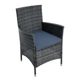 Polyrattan Sitzgruppe Gartenmöbel Set für 8 Personen Rattan Gartenset Anthrazit – Bild 6