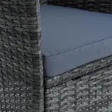 Polyrattan Sitzgruppe Gartenmöbel Set für 8 Personen Rattan Gartenset Anthrazit – Bild 9
