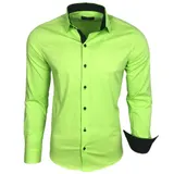 Baxboy Herren Kontrast Hemden Business Freizeit Langarm Anzug Hochzeit Hemd B500 – Bild 1