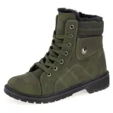 Damen Winterschuhe Stiefel Stiefeletten Booty Frauen Freizeit Schnürboots 65329 – Bild 1