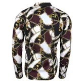 Blumen Hemden Herren Bunte Hemd Muster Freizeitshemd Langarm Mehrfarbig Shirt  – Bild 3