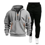 Herren Jogginganzug Trainingsanzug Sportanzug Hoodie Sporthose Hoodie Tracksuit – Bild 6