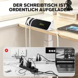 Steckdosenleiste 3-Fach mit USB Mehrfachsteckdose mit Flachstecker und Schalter – Bild 15