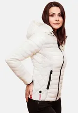 Marikoo Samtpfote Damen Jacke Steppjacke Frühling Übergangsjacke gesteppt Kapuze – Bild 18