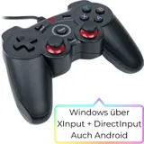 Schwaiger USB Gaming Controller Gamepad Pad 2x Vibration für PC PS3 Android TV – Bild 9