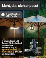 2x Schwaiger Outdoor LED Solar Laterne Akku Lampe Leuchte Camping Schirm Zelt – Bild 6