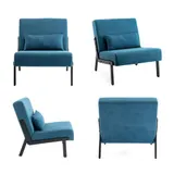 Loungesessel Sessel mit Kissen Stoffsofa Einzelsofa Wohnzimmersofa Gepolstert – Bild 5