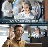 Kabelloses Headset mit Mikrofon Bluetooth On-Ear Kopfhörer Noise Cancelling  – Bild 2