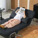 HOMCOM 2-Sitzer Sofa mit Schlaffunktion Schlafsofa mit Verstellbarer Rückenlehne – Bild 9