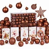 Weihnachtskugeln 128-teilig Set in Box Christbaumkugeln Weihnachtsschmuck Deko – Bild 1