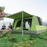 Campingzelt 2 Schlafkabinen Kuppelzelt Familienzelt 4-8 Personen 405x305cm – Bild 9