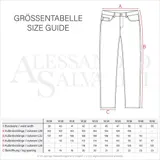 A. Salvarini Herren Designer Jeans Hose dicke weisse Zier Nähte denim blau AS011 – Bild 6