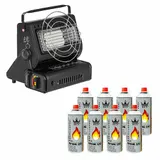Gasheizung Tragbare 2in1 Camping Heizung Zelt Heizstrahler Keramik 90°drehbar – Bild 5