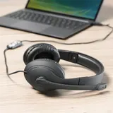 Hama Over Ear Stereo Headset HS-USB300 2m Kabel Mikrofon USB PC Office Kopfhörer – Bild 8