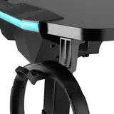 Gaming Tisch mit LED höhenverstellbar Gamer Computer PC Schreibtisch Bürotisch – Bild 12