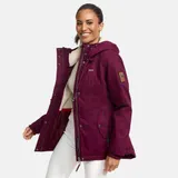 Marikoo Damen Herbst Winter Jacke Teddyfell gefüttert Winterjacke Kapuze B802 – Bild 2