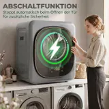 HOMCOM Mini Wäschetrockner mit 5 Programm 800 W 4 kg bis zu 60℃ Grau – Bild 7