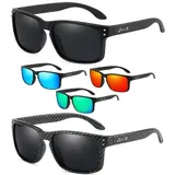 Jec-B Herren Sonnenbrille Polarisiert Sport Carbon UV400 Verspiegelt Matt JC8 – Bild 17