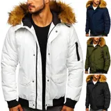 Parka Winterjacke Jacke Mantel Wärmejacke Zip Sweatjacke Herren BOLF 4D4 Kapuze – Bild 2