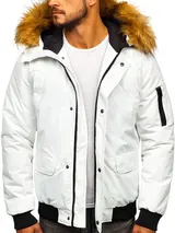 Parka Winterjacke Jacke Mantel Wärmejacke Zip Sweatjacke Herren BOLF 4D4 Kapuze – Bild 1