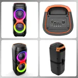 BLUETOOTH 5.0 LAUTSPRECHER RGB SUBWOOFER MUSIKBOX BOOMBOX PARTY LED MIT MIKROFON – Bild 8