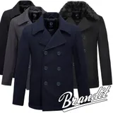 Brandit Herren Pea Coat Marine Kurzmantel Wintermantel Caban Jacke Wolle S-7XL – Bild 5