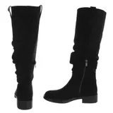 Damen Stiefel mit Reißverschluss und Reißverschluss Ital-Design 4499 in Schwarz – Bild 5