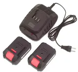 Akku Rasenmäher 2x20V Li-Ion Akkumäher 360mm Elek Rasenmäher 56765 Ladegerät – Bild 10