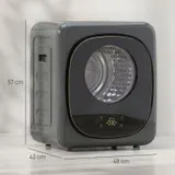 HOMCOM Mini Wäschetrockner mit 5 Programm 800 W 4 kg bis zu 60℃ Grau – Bild 4