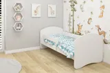 Jugendbett und Matratze mit einer Schublade Kinderbett  Weiß ACMA – Bild 2