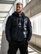 Parka Winterjacke Jacke Mantel Wärmejacke Casual Winter Herren Mix BOLF Kapuze – Bild 1