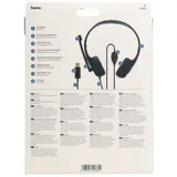 Hama PC Office USB Headset Stereo Kophörer mit Boom Mikrofon Mikro Büro Notebook – Bild 7