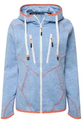 Laurasøn Sweatjacke S lichtblau Fleecejacke mit Kontrast – Bild 8