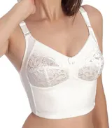 Sassa 10901 Damen Longline-ungepolsterter-BH  ohne Bügel Weiß, Elfenbein Neu – Bild 1