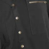 Damen Bluse schwarz Langarm V-Ausschnitt +Reißverschluss Größe 38 - 56 neu 65359 – Bild 7