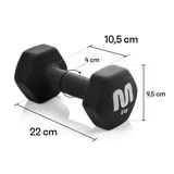 Neopren Hanteln Set Kurzhanteln 2er Set Hantelset 1kg-5kg Gym Fitness SCHWARZ🏋️ – Bild 2