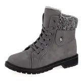 Damen Stiefeletten Boots Stiefel Booty Gefütterte Winterschuhe Schuhe Warmfutter – Bild 1