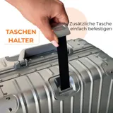 Aluminium Koffer Mittelgroßer Reisekoffer Hartschalenkoffer Handgepäck Trolley – Bild 6
