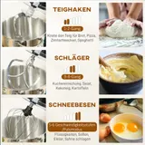 Küchenmaschine Knetmaschine mit 7L Edelstahlschüssel,  Kippkopf – Bild 7