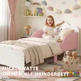 AIYAPLAY Kinderbett, 140x70 cm Kleinkindbett mit Rausfallschutz, Lattenrost Rosa – Bild 5