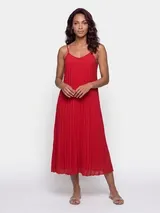 Hailys Damen Plissee Kleid Rot Sommerkleid Trägerkleid Elegant Freizeit XS - XXL – Bild 1