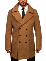 Mantel Coat Wintermantel Jacke Sakko Stehkragen Casual Classic Herren BOLF Basic – Bild 1
