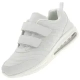 Herren Damen Sneaker Sportschuhe Turnschuhe Laufschuhe Klett Freizeitschuhe Weiß – Bild 6