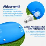 Frame Pool 366x100cm Stahlrahmen Aufstellpool Rund mit Sicherheitsleiter Blau – Bild 9