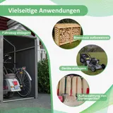Fahrradzelt Geräteschuppen Zeltgarage Motorrad Lagerzelt Reißverschlusstür – Bild 6