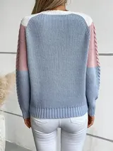 Damen Rund Hals Pullover Pulli Sweater Strickpullover Langarm Oberteile NEW – Bild 6
