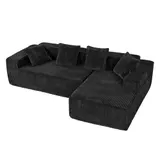 Ecksofa Sofa Couch Cordsofa Modular Kissen Modulsofa Cord Wohnzimmer Bettsofa – Bild 1