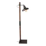 Various Stehleuchte Max Schwarz/Holz 140cm max. 40W E27 schwenkbar Schalter – Bild 1